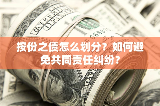 武汉按份之债怎么划分？如何避免共同责任纠纷？