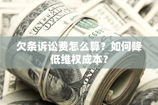 武汉欠条诉讼费怎么算？如何降低维权成本？