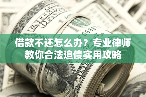武汉借款不还怎么办？专业律师教你合法追债实用攻略