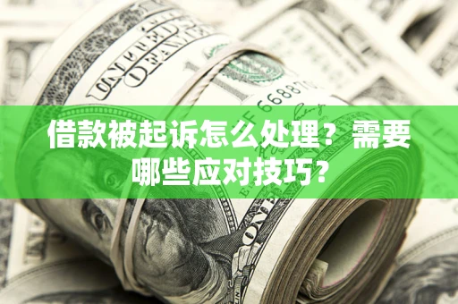 武汉借款被起诉怎么处理？需要哪些应对技巧？