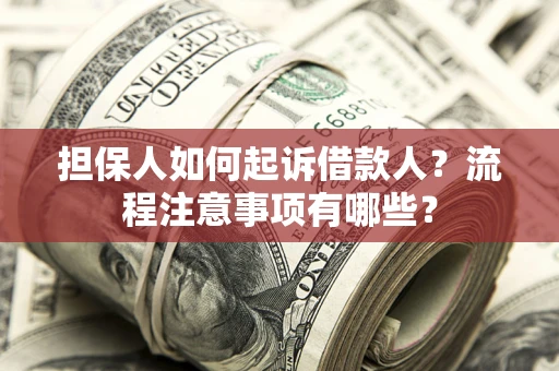 武汉担保人如何起诉借款人？流程注意事项有哪些？