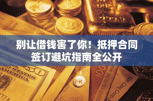 武汉别让借钱害了你！抵押合同签订避坑指南全公开